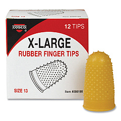 Cosco Fingertip Pads, Size 13, Extra Large, Amber, 12/Pack (098199)