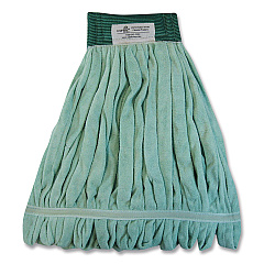O'Dell EchoFiber Microfiber Loop Mop, Medium, Split Microfiber, Green, 5" Green Headband (MWTMG)