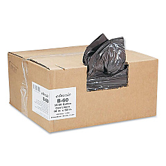 Classic Linear Low-Density Can Liners, 55 to 60 gal, 0.9 mil, 38" x 58", Black, 10 Bags/Roll, 10 Rolls/Carton (B60790196)