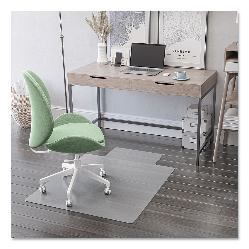 deflecto Antimicrobial Chair Mat, Rectangular, 48 x 36, Clear (CM2E112AM)