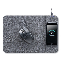 Allsop Powertrack Wireless Charging Mouse Pad, 13 x 8.75, Gray (32192)