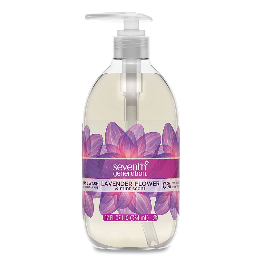Seventh Generation Natural Hand Wash, Lavender Flower and Mint, 12 oz Pump Bottle, 8/Carton (22926CT)