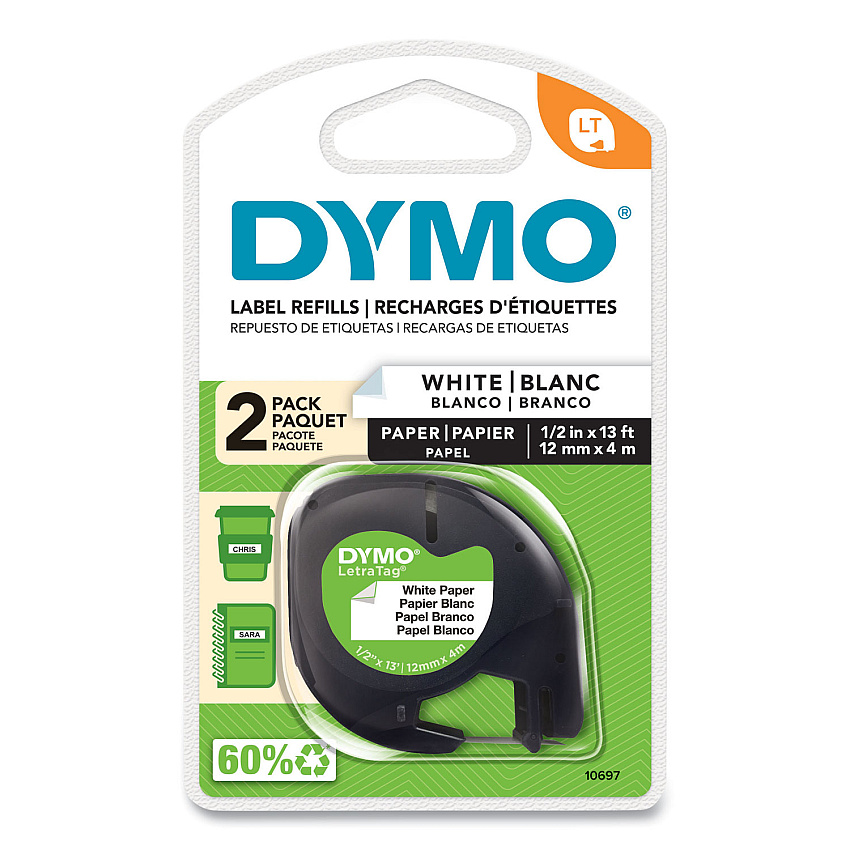 Dymo 10697 LetraTag Paper Labels
