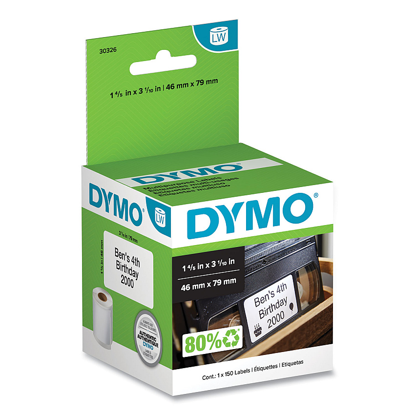 Dymo 30326 VHS Top Labels