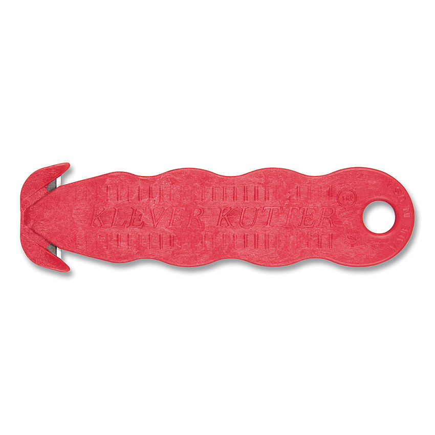 San Jamar Klever Kutter Safety Cutter, 3 Razor Blades, Red (KK403)