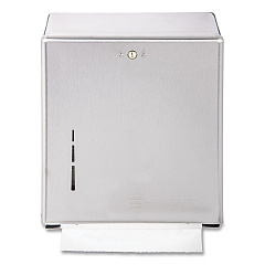 San Jamar C-Fold/Multifold Towel Dispenser, 11.38 x 4 x 14.75, Stainless Steel (T1900SS)
