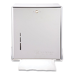 San Jamar True Fold C-Fold/Multifold Paper Towel Dispenser, 11.63 x 5 x 14.5, Chrome (T1905XC)