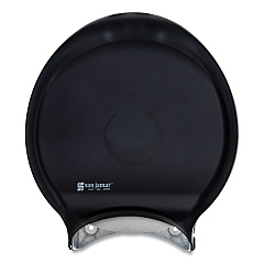 San Jamar Single 12" JBT Bath Tissue Dispenser, 1 Roll, 12 9/10x5 5/8x14 7/8, Black Pearl (R6000TBK)