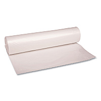 Boardwalk Low Density Repro Can Liners, 56 gal, 1.1 mil, 43" x 47", Clear, 10 Bags/Roll, 10 Rolls/Carton (BWK532)