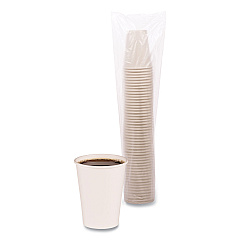 Boardwalk Paper Hot Cups, 12 oz, White, 20 Cups/Sleeve, 50 Sleeves/Carton (BWKWHT12HCUP)