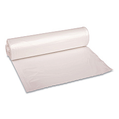 Boardwalk Low Density Repro Can Liners, 33 gal, 1.1 mil, 33" x 39", Clear, 10 Bags/Roll, 10 Rolls/Carton (BWK530)