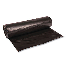 Boardwalk Low Density Repro Can Liners, 56 gal, 1.6 mil, 43" x 47", Black, 10 Bags/Roll, 10 Rolls/Carton (BWK522)