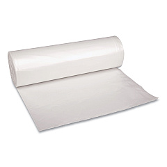 Boardwalk Low Density Repro Can Liners, 60 gal, 1.4 mil, 38" x 58", Clear, 10 Bags/Roll, 10 Rolls/Carton (BWK537)
