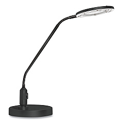 Alera Clamp-On, 3 Diopter LED Desktop Magnifier, 6.88"w x 16.63"d x 16.75"h, Black (ALELEDM765B)