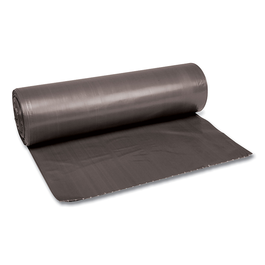 Boardwalk Low-Density Waste Can Liners, 56 gal, 1.1 mil, 43" x 47", Gray, 100/Carton (BWK4347SEH)