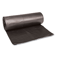Boardwalk Low-Density Waste Can Liners, 60 gal, 0.65 mil, 38" x 58", Black, 100/Carton (BWK3858H)