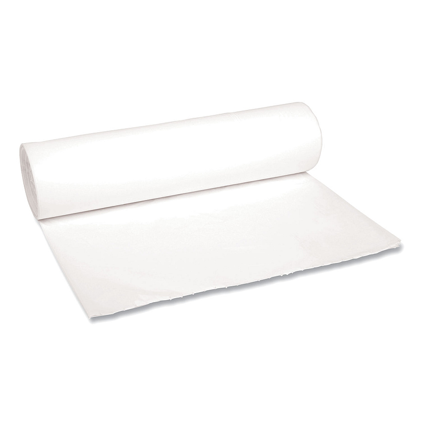 Boardwalk Low-Density Waste Can Liners, 56 gal, 0.6 mil, 43" x 47", White, 100/Carton (BWK4347EXH)