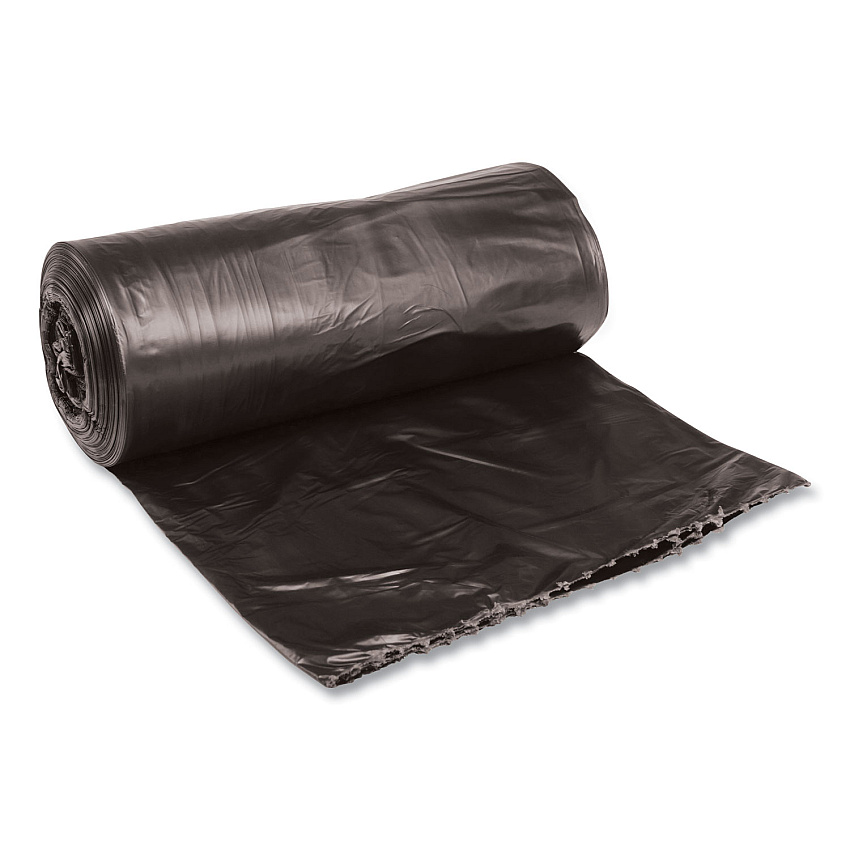 Boardwalk Low-Density Waste Can Liners, 33 gal, 0.5 mil, 33" x 39", Black, 200/Carton (BWK3339H)