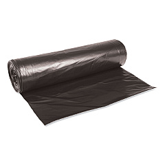 Boardwalk Low-Density Waste Can Liners, 45 gal, 0.6 mil, 40" x 46", Black, 100/Carton (BWK4046H)