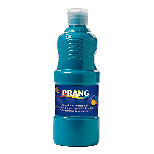 Prang Ready-to-Use Tempera Paint, Turquoise Blue, 16 oz Dispenser-Cap Bottle (X21619)