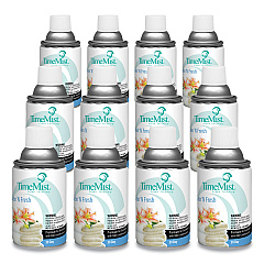 TimeMist Premium Metered Air Freshener Refill, Clean N Fresh, 6.6 oz Aerosol Spray, 12/Carton (1042771)