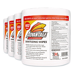 2XL Gym Wipes Advantage, 6 x 8, White, Unscented, 900/Roll, 4 Rolls/Carton (L36R)