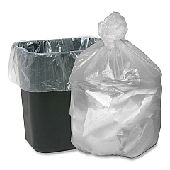 Ultra Plus Can Liners, 7-10 gal, 0.31 mil, 24" x 24", Natural, 25 Bags/Roll, 20 Rolls/Carton (WHD2423)