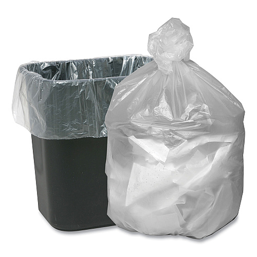 Ultra Plus Can Liners, 7-10 gal, 0.31 mil, 24" x 24", Natural, 25 Bags/Roll, 20 Rolls/Carton (WHD2423)