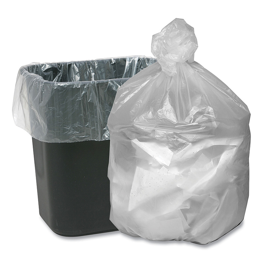 Ultra Plus Can Liners, 7-10 gal, 0.31 mil, 24" x 24", Natural, 25 Bags/Roll, 20 Rolls/Carton (WHD2423)