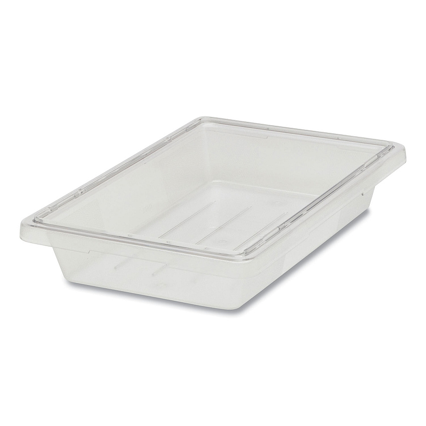 Rubbermaid Commercial Food/Tote Boxes, 5 gal, 12 x 18 x 9, Clear (3304CLE)