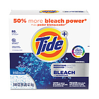 Laundry Detergent with Bleach, Tide Original Scent, Powder, 144 oz Box, 2/Carton (84998CT)