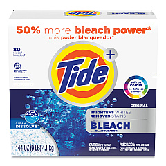 Laundry Detergent with Bleach, Tide Original Scent, Powder, 144 oz Box (84998)