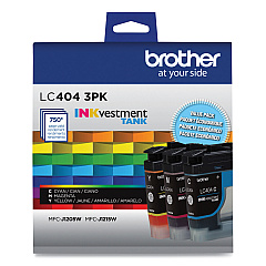 Brother LC404 3-Pack Color Ink Cartridges