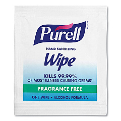 PURELL Premoistened Sanitizing Hand Wipes, Individually Wrapped, 5 x 7, 1,000/Carton (90211M)