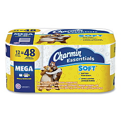 Charmin Essentials Soft Bathroom Tissue, Septic Safe, 2-Ply, White, 352 Sheets/Roll, 12/Pack (03159)