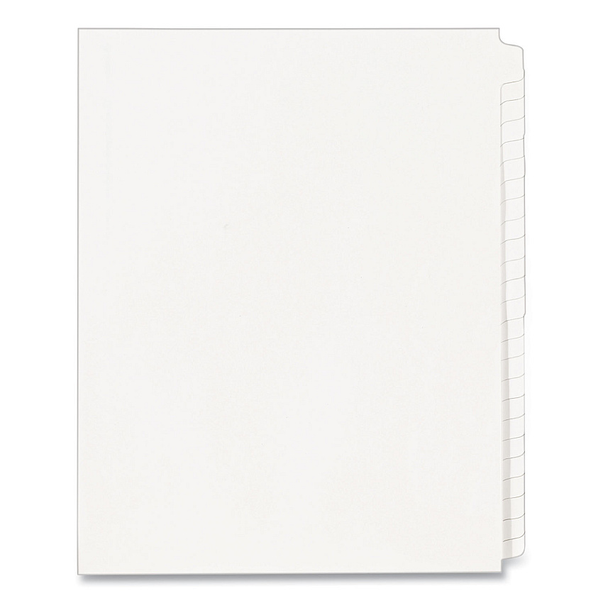 Avery Blank Tab Legal Exhibit Index Divider Set, 25-Tab, Letter, White, Set of 25 (11959)