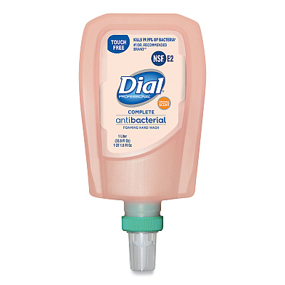 Dial Professional Antibacterial Foaming Hand Wash Refill for FIT Touch Free Dispenser, Original, 1 L, 3/Carton (16674)