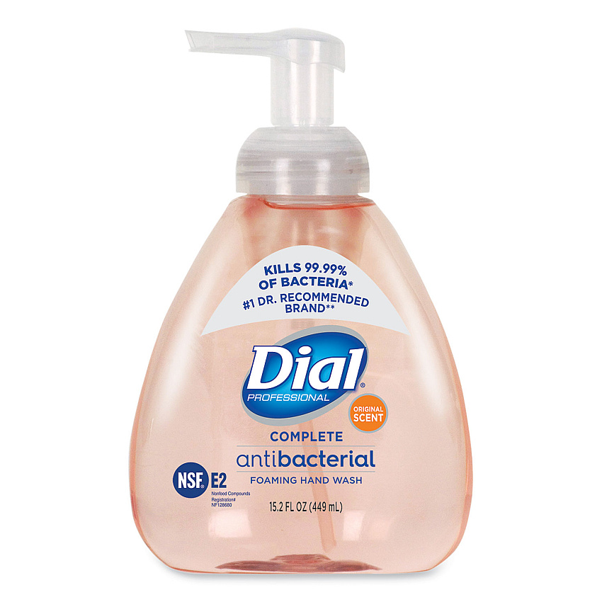 Dial Professional Antibacterial Foaming Hand Wash, Original, 15.2 oz Pump, 4/Carton (98606)