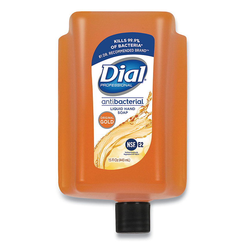 Dial Professional Antibacterial Gold Liquid Hand Soap Refill for Eco-Smart Dispenser, Floral, 15 oz, 6/Carton (98561)
