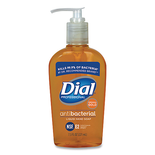 Dial Professional Gold Antibacterial Liquid Hand Soap, Floral, 7.5 oz Pump, 12/Carton (84014CT)