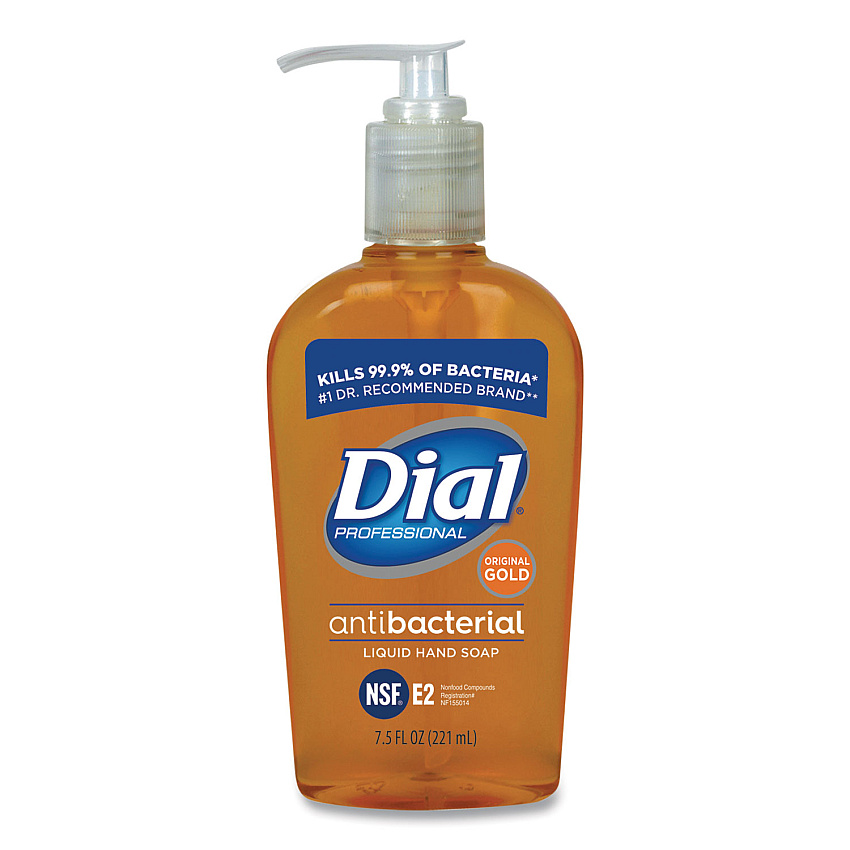 Dial Professional Gold Antibacterial Liquid Hand Soap, Floral, 7.5 oz Pump, 12/Carton (84014CT)