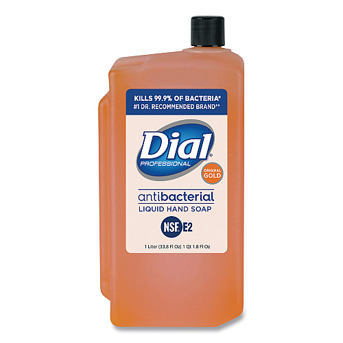 Dial Professional Gold Antibacterial Liquid Hand Soap, Floral, 1 L, 8/Carton (84019)
