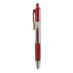 Universal Comfort Grip Gel Pen, Retractable, Medium 0.7 mm, Red Ink, Translucent Red Barrel, Dozen (UNV39914)