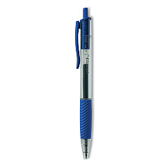 Universal Comfort Grip Gel Pen, Retractable, Medium 0.7 mm, Blue Ink, Translucent Blue Barrel, Dozen (UNV39913)
