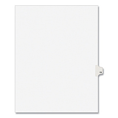 Preprinted Legal Exhibit Side Tab Index Dividers, Avery Style, 10-Tab, 16, 11 x 8.5, White, 25/Pack, (1016) (01016)