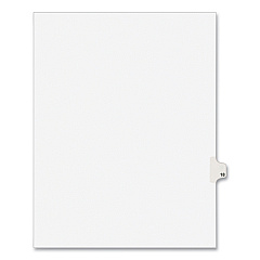 Preprinted Legal Exhibit Side Tab Index Dividers, Avery Style, 10-Tab, 18, 11 x 8.5, White, 25/Pack, (1018) (01018)