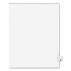 Preprinted Legal Exhibit Side Tab Index Dividers, Avery Style, 10-Tab, 23, 11 x 8.5, White, 25/Pack, (1023) (01023)