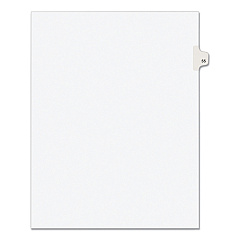 Preprinted Legal Exhibit Side Tab Index Dividers, Avery Style, 10-Tab, 55, 11 x 8.5, White, 25/Pack, (1055) (01055)