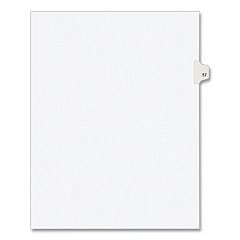 Preprinted Legal Exhibit Side Tab Index Dividers, Avery Style, 10-Tab, 57, 11 x 8.5, White, 25/Pack, (1057) (01057)