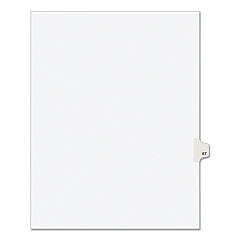 Preprinted Legal Exhibit Side Tab Index Dividers, Avery Style, 10-Tab, 67, 11 x 8.5, White, 25/Pack, (1067) (01067)